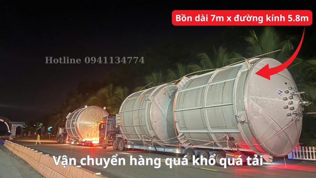 Vận chuyển hàng bồn quá khổ