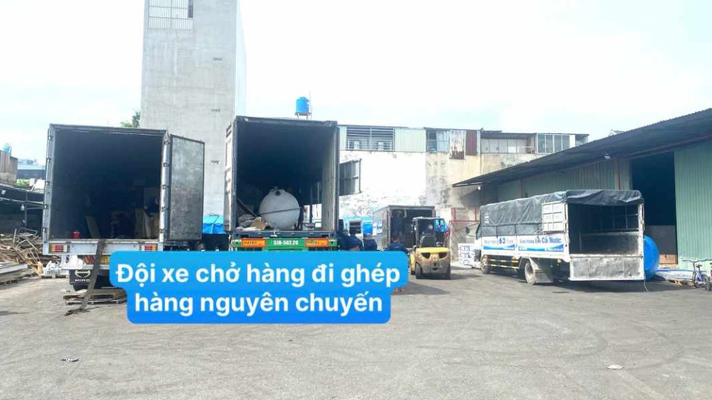 đội xe chở hàng ghép, hàng nguyên chuyến