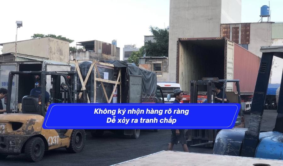 Không ký nhận hàng rõ ràng – Dễ xảy ra tranh chấp