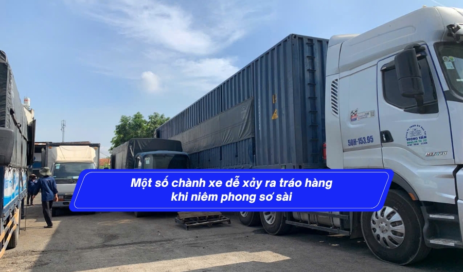 Một số chành xe dễ xảy ra tráo hàng khi niêm phong sơ sài