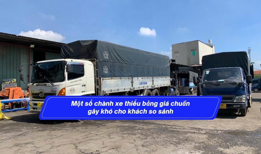 Một số chành xe thiếu bảng giá chuẩn gây khó cho khách so sánh