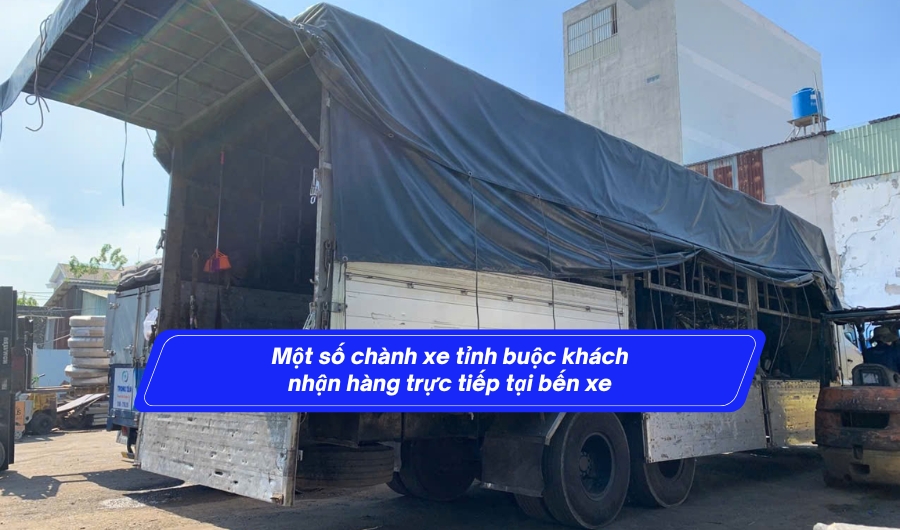 Một số chành xe tỉnh buộc khách nhận hàng trực tiếp tại bến xe