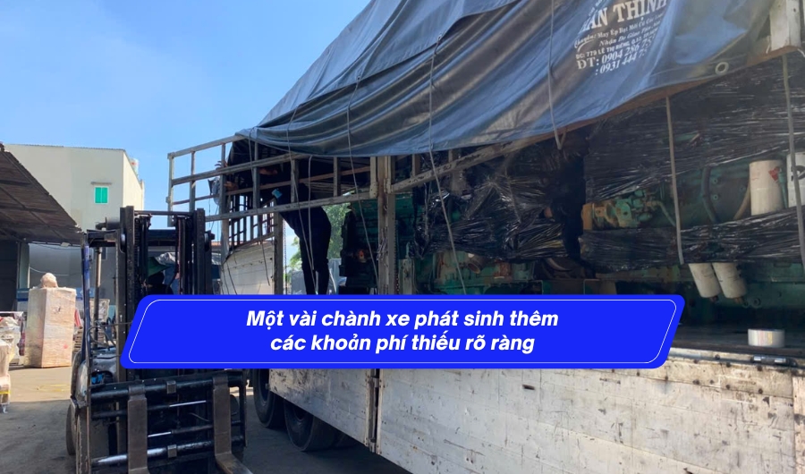 Một vài chành xe phát sinh thêm các khoản phí thiếu rõ ràng