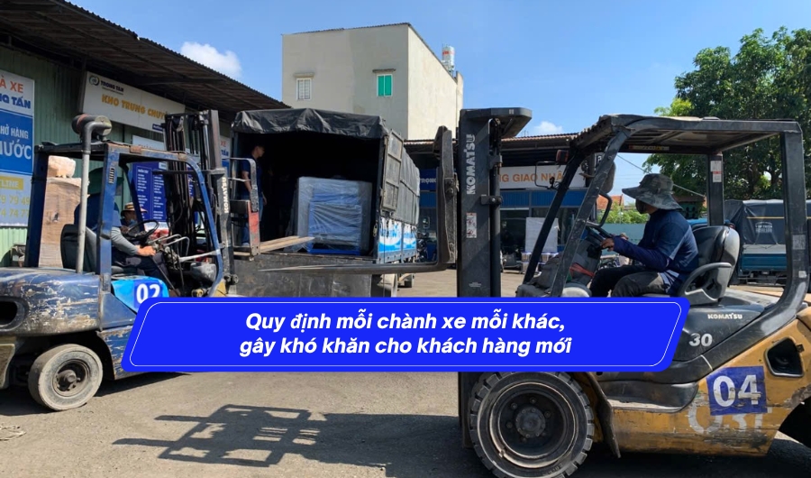 Quy định mỗi chành xe mỗi khác, gây khó khăn cho khách hàng mới