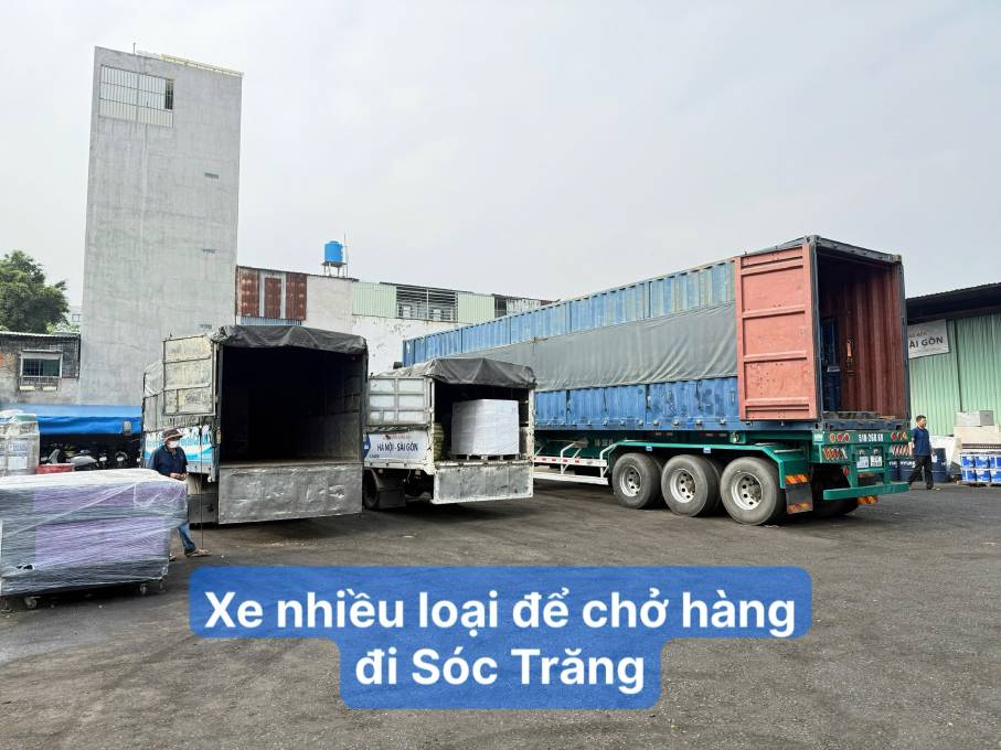 Xe nhiều loại chở hàng đi Sóc Trăng