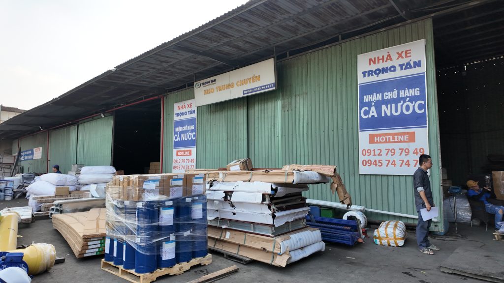 Ảnh kho hàng của chành xe Trọng Tấn