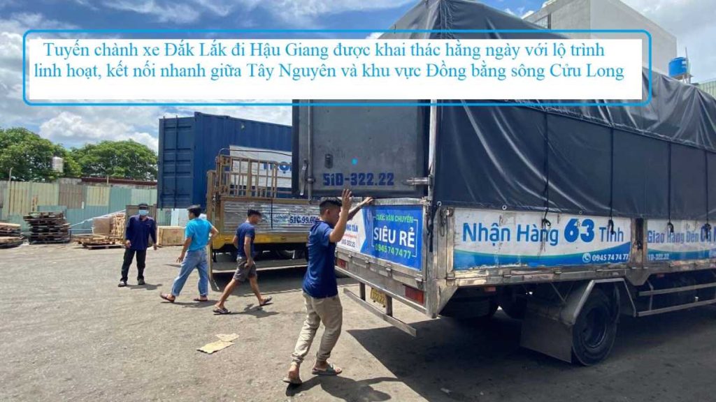 Chành xe Đắk Lắk đi Hậu Giang