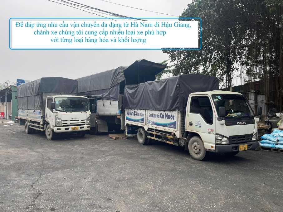 Chành xe Hà Nam đi Hậu Giang