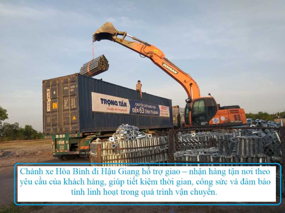 Chành xe Hòa Bình đi Hậu Giang