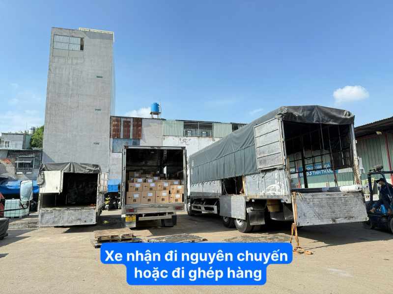 Xe nhận đi nguyên chuyến hoặc đi ghép hàng