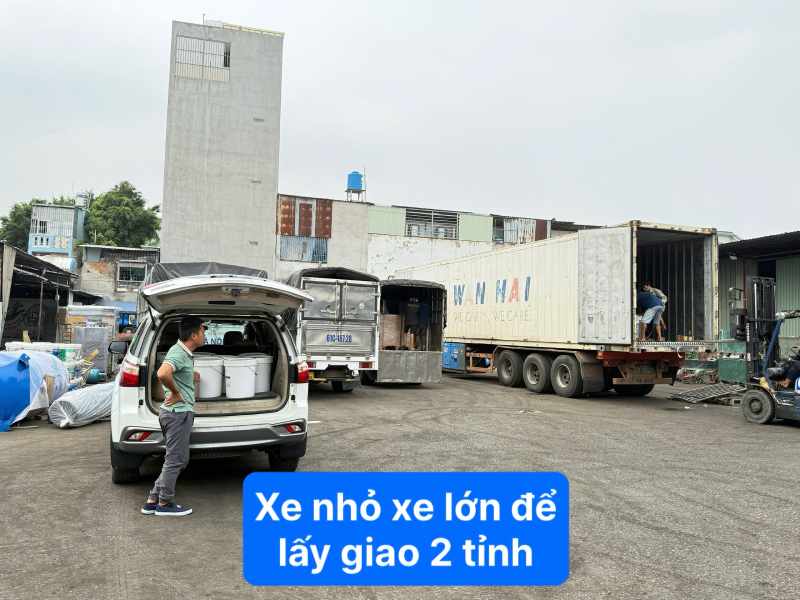 Xe nhỏ xe lớn để lấy giao 2 tỉnh