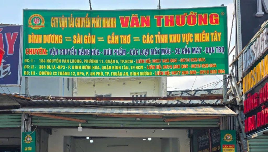 chành xe Văn Thưởng