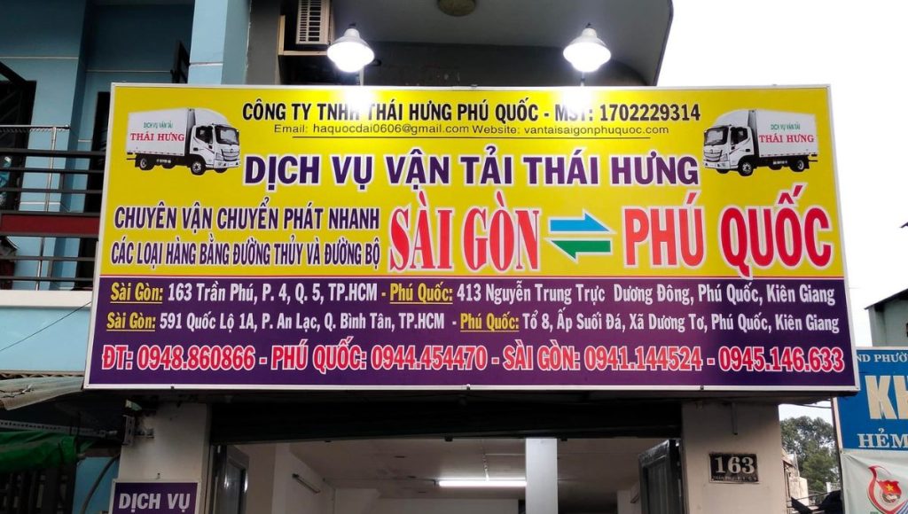 chành xe Thái Hưng