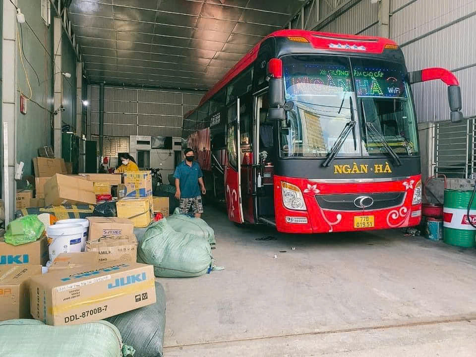 Các mặt hàng được gửi tại chành xe Ngàn Hà
