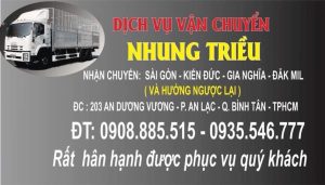 chành xe nhung triều